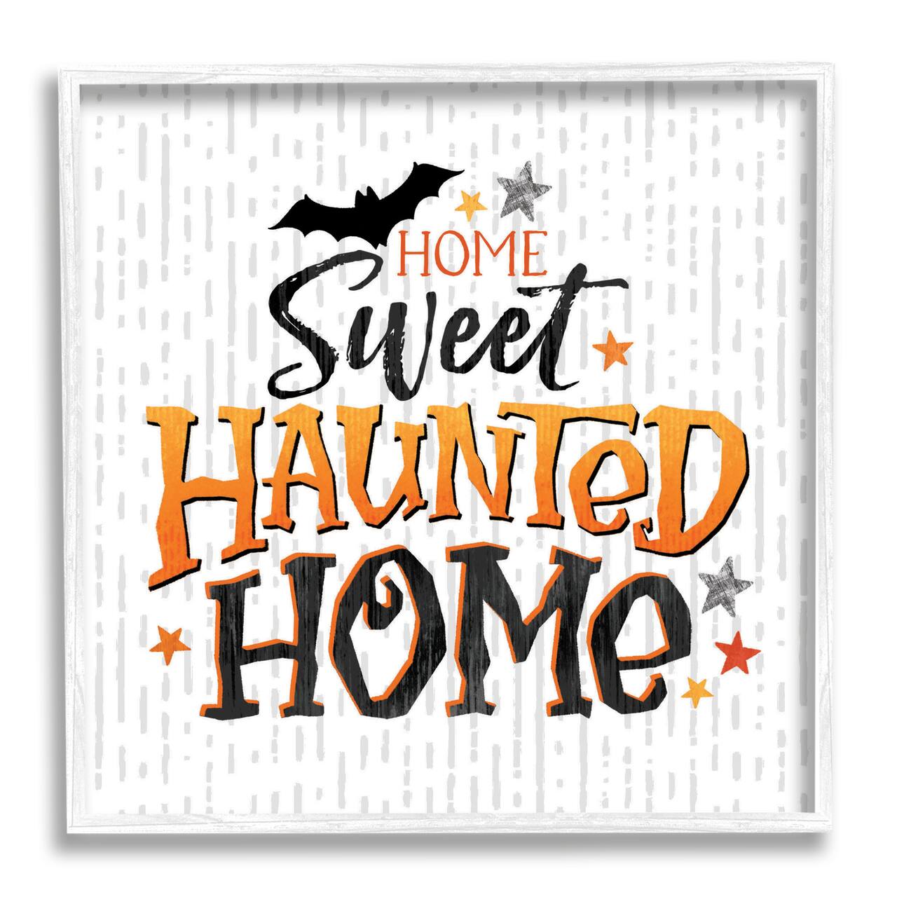 Stupell Industries Sweet Haunted Home Patterned Framed Giclée Wall Art